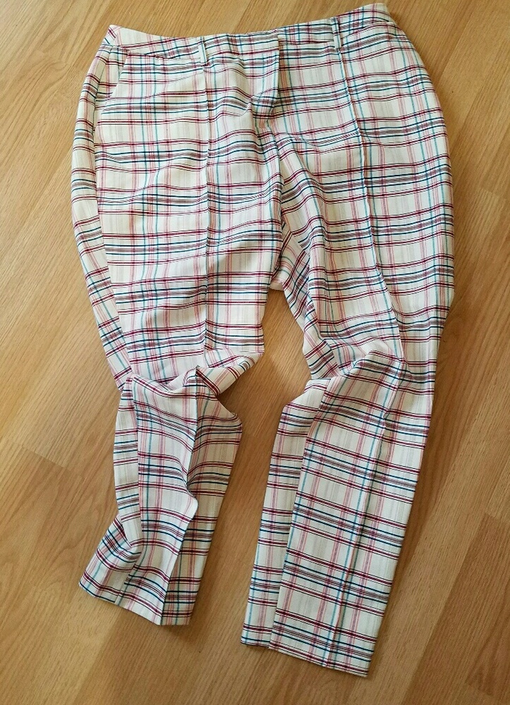 Plaid dress trouser
